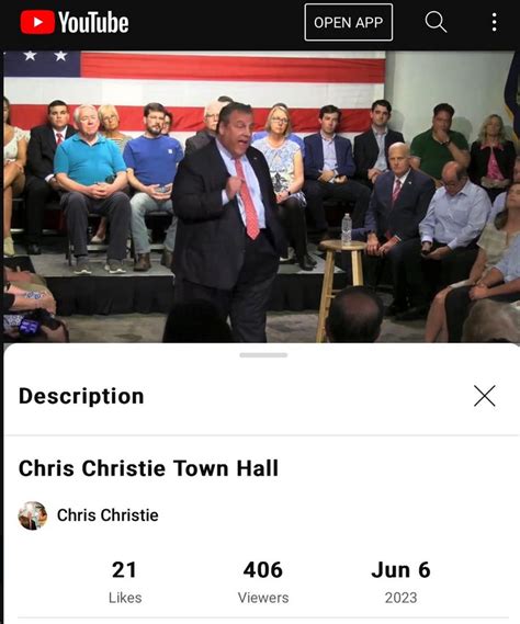 Photo Chris Christies Town Hall Had A Peak Viewership Of People