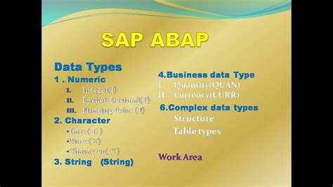 Cl2iisap Abap Ii Data Types And Work Area Ii Sap Abap Full Course For