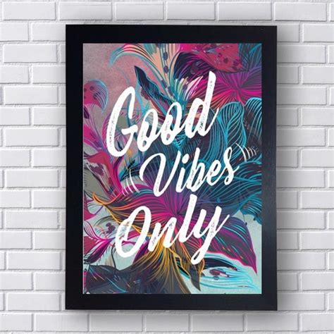 Quadro Good Vibes Only No Elo7 RSdecore E36130