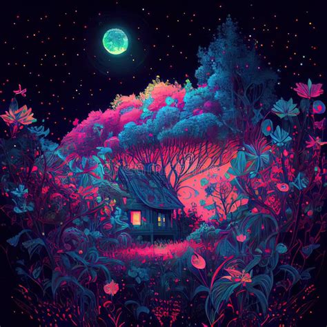 Celestial Fantasy Garden Ai Generated Stock Illustration