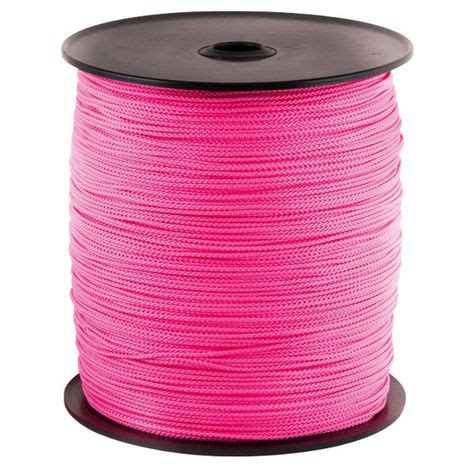 Cordage Polypropylène Tréssé Fluo Rose Drisse en bobine de 100M