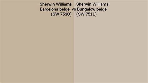 Sherwin Williams Barcelona Beige Vs Bungalow Beige Side By Side Comparison