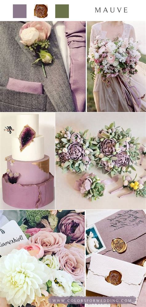 10 Mauve Wedding Color Palettes For Fall And Winter Weddings