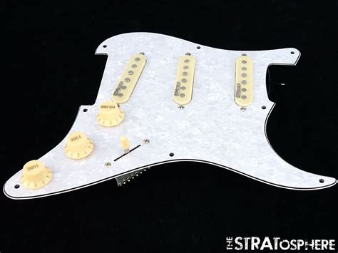 New Wilkinson Wovs Loaded Pickguard For Fender Strat White Reverb