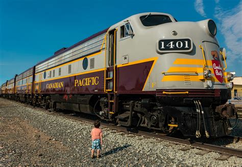 Canada Pacific F Unit Diesel Locomotive Cp 1401 1958 Visits Edmonton