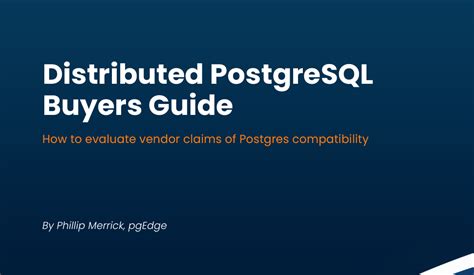 Postgresql High Availability And Load Balancing For Distributed