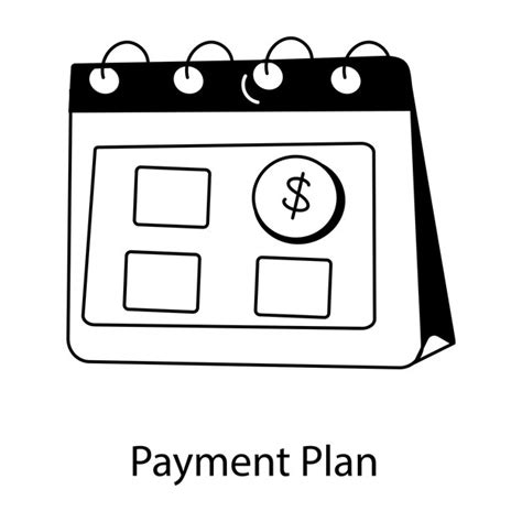 Premium Vector An Outline Icon Of Payment Plan