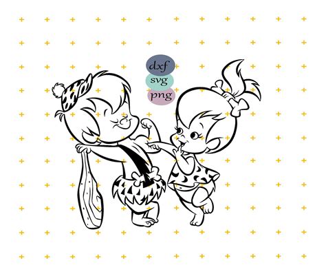 Pebbles Y Bamm Bamm The Flintstones Svg Cricut Cut File Etsy