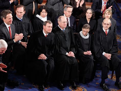 Theyre Back Six Supreme Court Justices At Sotu Cbs News