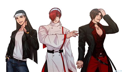 Yagami Iori Kusanagi Kyou And Kagura Chizuru The King Of Fighters