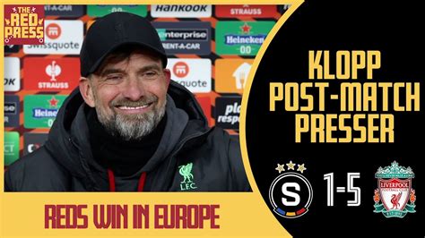 Sparta Prague 1 5 Liverpool Klopp Reacts To Reds Win Youtube