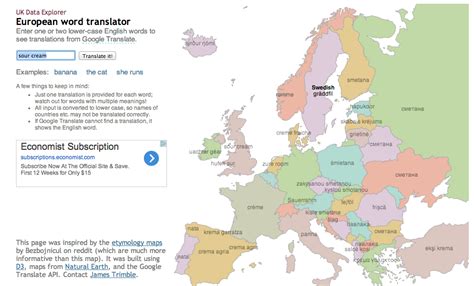 The European Word Translator Puts Language Into Geographic Context