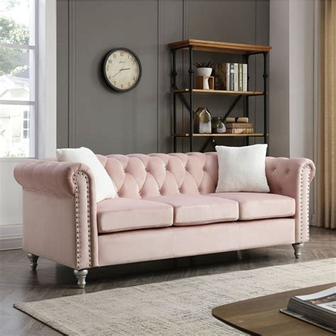 Velvet Tufted Sofa - Fatima Furniture