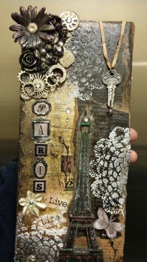 Paris Them Mixed Media On Barnwood Crafty Finnabair Inspired