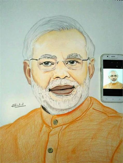 Narendra Modi Pencil Drawing