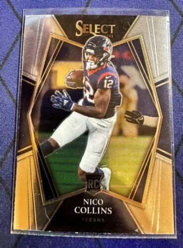 Nico Collins Panini Select Premier Level Rookie Rc Houston