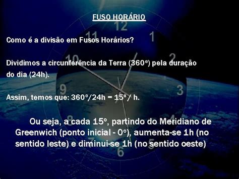 Fusos Horrios Fuso Horrio Relembrando A Terra Dividida