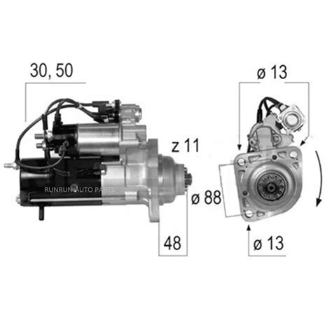 12V 3 6KW 11T Auto Starter Motor For VOLVO PENTA MARINE ENGINE D4 D6