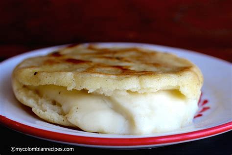 Cheese Stuffed Colombian Style Arepas Recipe Dishmaps