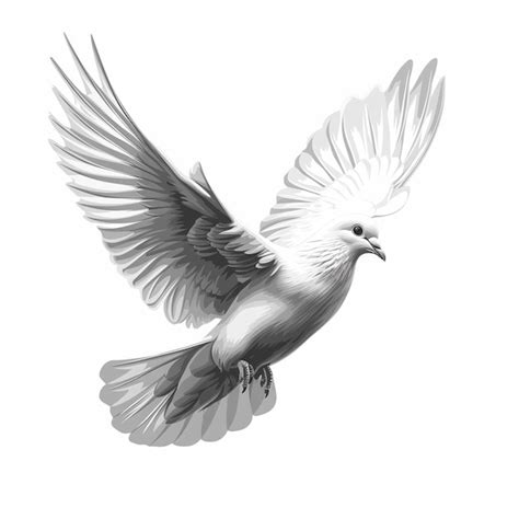Premium Photo A Drawing Of A Dove With A White Background That Says