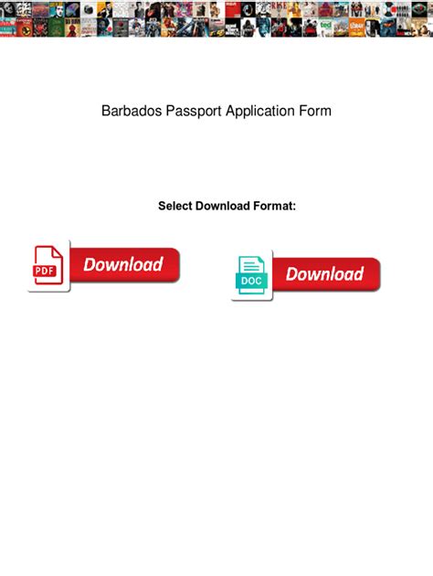 Fillable Online Barbados Passport Application Form. Barbados Passport Application Form recites ...