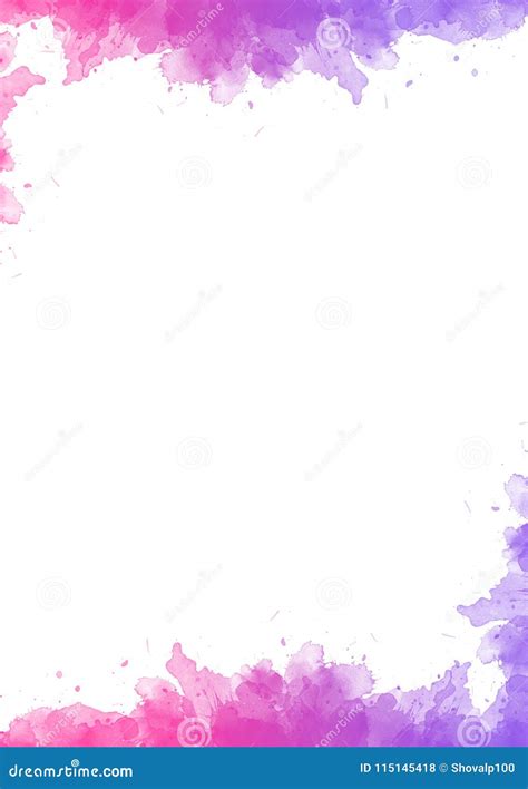 A Fundo Aquarela Roxo Cor De Rosa Abstrata Ilustra O Stock