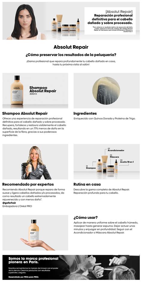 Ripley Shampoo L Or Al Professionnel Reparaci N Profunda Absolut