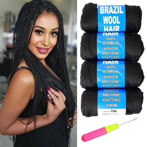 Buy Brazilian Wool Hair Acrylic Yarn 100 Brazilian Wool Hair For