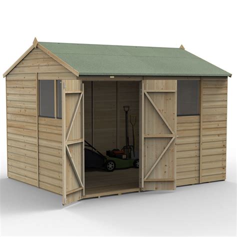 X Forest Beckwood Reverse Apex Shed Elbec Garden Buildings