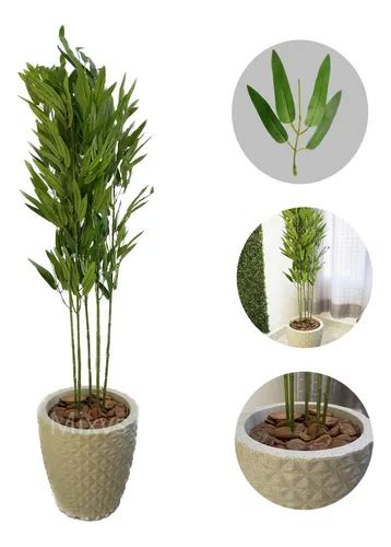 Planta Artificial Bambu Da Sorte Vaso Polietileno Cores