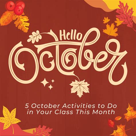 Fun October Activities For Engaging Classes Snappy Den