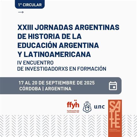 Xxiii Jornadas Argentinas De Historia De La Educaci N Y Iv Encuentro De