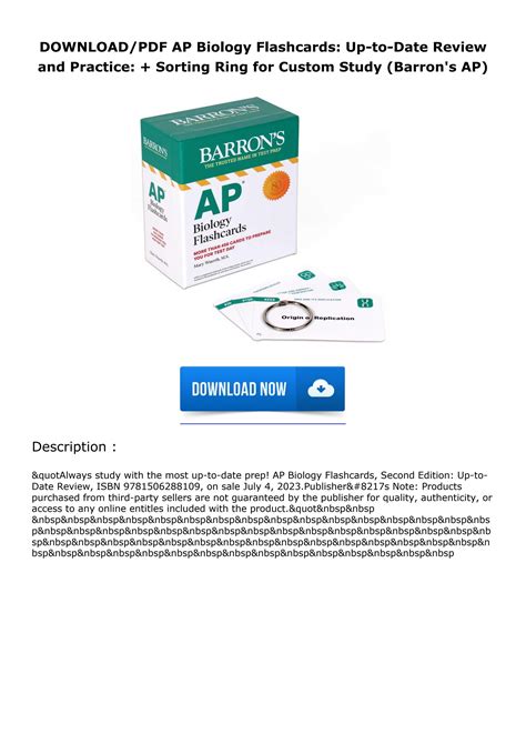 DOWNLOAD/PDF AP Biology Flashcards: Up-to-Date Review and Practice ...