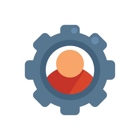Gear Man Expertise Icon Flat Vector Business Expert 17329220 Vector