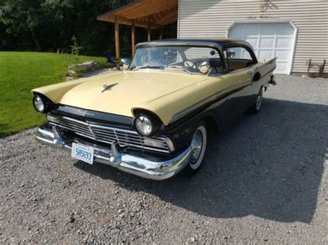 1957 Ford Fairlane 500 2 door hardtop original colors inca gold and ...