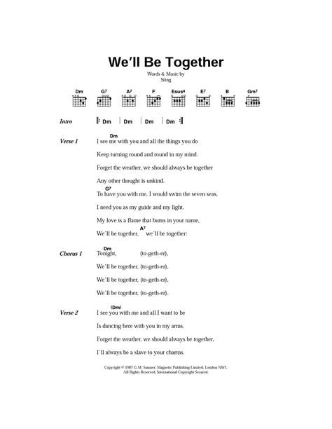 We Ll Be Together By Sting Guitar Chords Lyrics Guitar Instructor