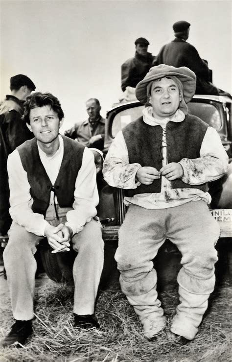 G Rard Philipe And Jean Carmet On The Set Of Les Aventures Flickr