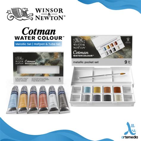 Jual Cat Air Metalik Winsor Newton Cotman Watercolor Metallic Set