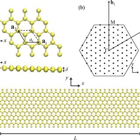 A Top And Side Views Of The Buckled Atomic Structure Of Silicene The