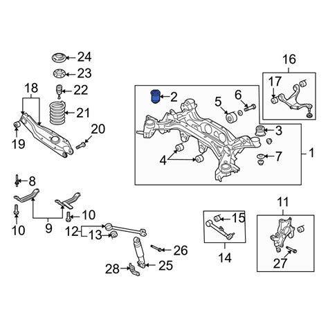 Hyundai OE 554182B000 Front Suspension Crossmember Insulator