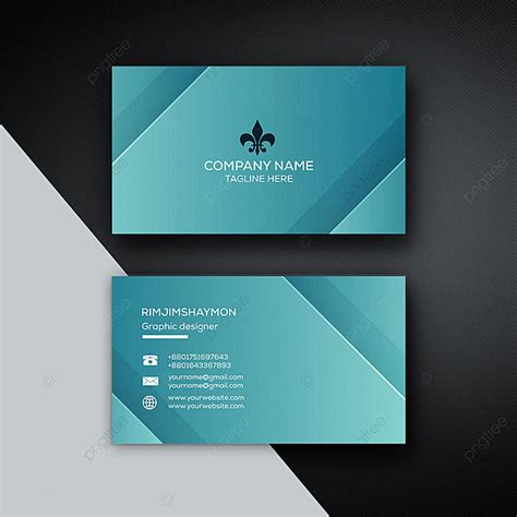 Blue Business Card Design Template Download on Pngtree