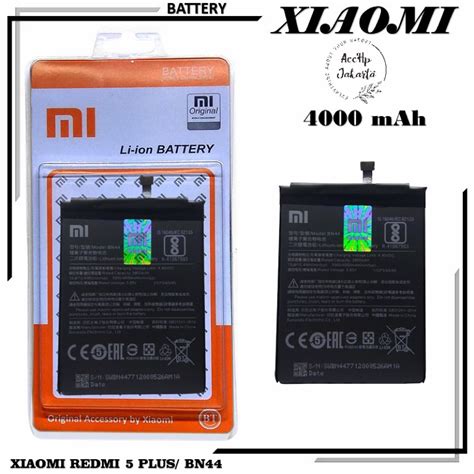 Jual Baterai Batre XiaoMi Redmi 5 Plus BN 44 Original Battery Batrai