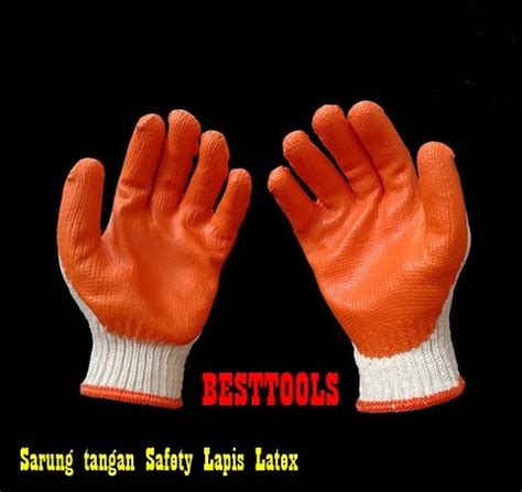 Jual Sarung Tangan Proyek Safety Lapis Karet Latex Tebal Pelindung