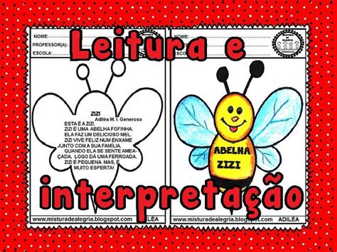 Leitura E Interpreta O Alfabetiza O Abelha Mistura De Alegria