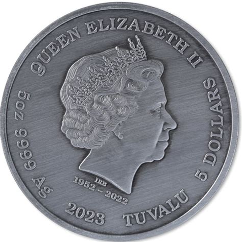 Tuvalu Bogowie Olimpu Ares 5 Uncji Srebra 2023 Antiqued Coin Kup