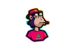 Monkey Smoking Mascot Logo Graphic By Saridesain Creative Fabrica