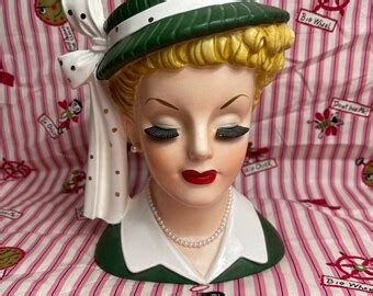 Napco Lucille Ball Lady Head Vase Vintage Planter C B I Love