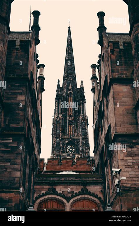 The University of Edinburgh historical architecture closeup Stock Photo ...