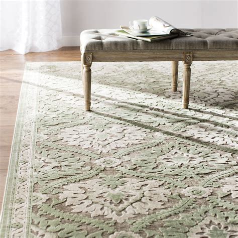 Lark Manor Rousseau Greengray Area Rug And Reviews Wayfair