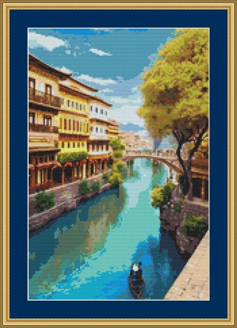 Along The Canal Cross Stitch Pattern By Avalon Cross Stitch